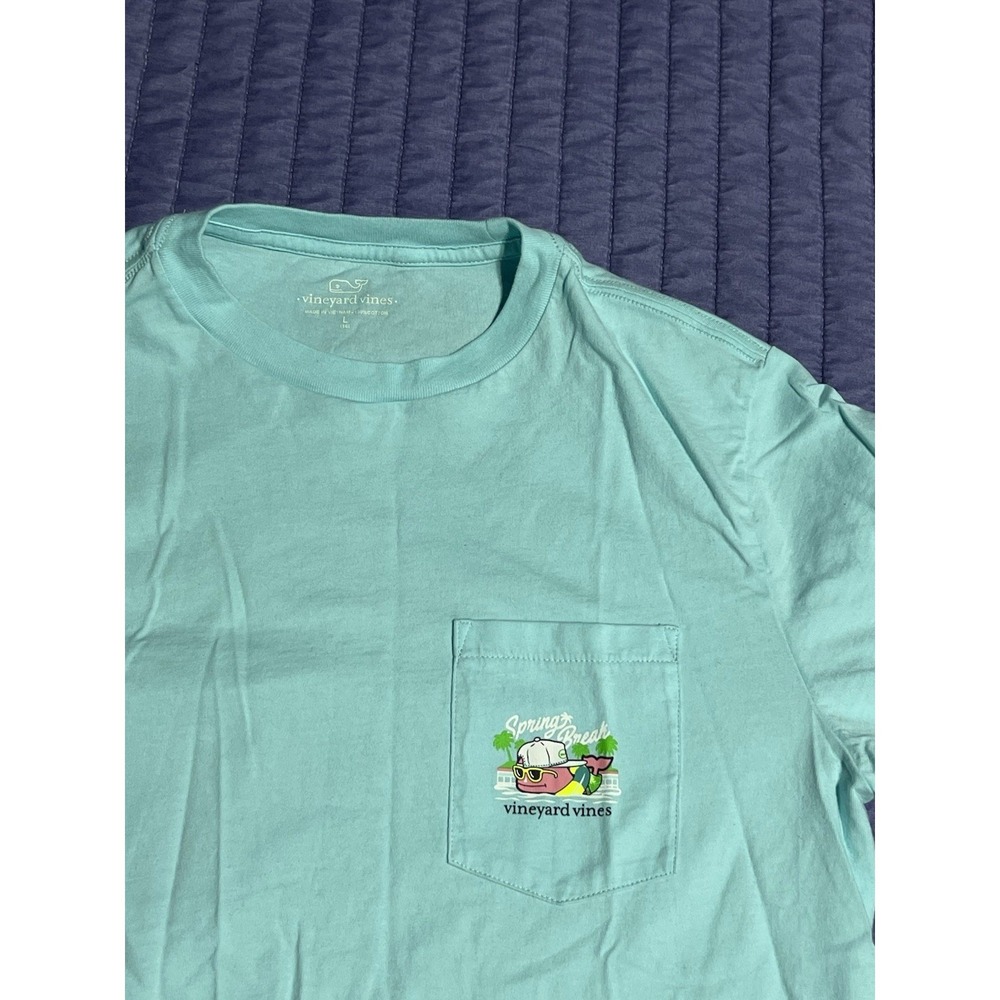 Vineyard Vines Boys Short Sleeve Pocket T-Shirt Lot of 4 Blue Green Size L 16 - Picture 6 of 9
